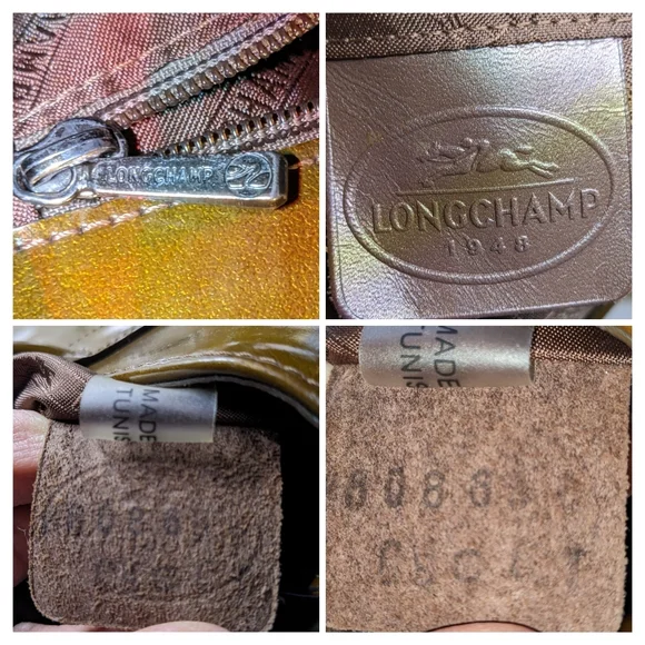 Longchamp Vintage Le Roseau Satine Collection Bronze Patent Tote Ref# 1681051016 - Picture 5 of 12